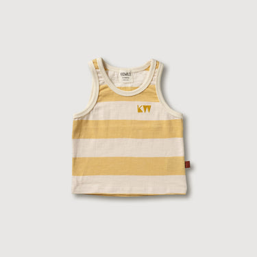 KidWild Organic Tank Top, Yellow Stripe